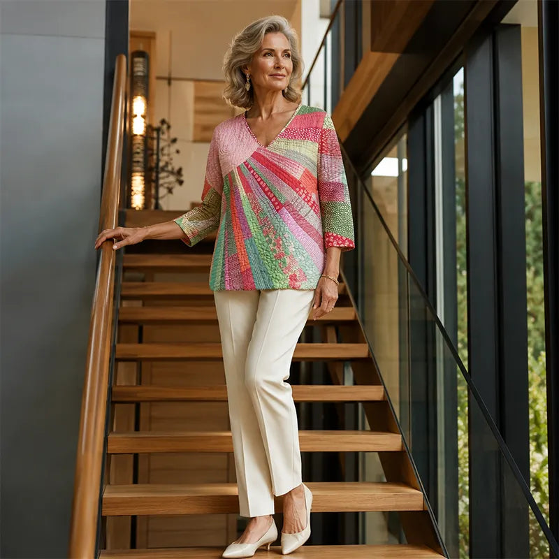 Genevielle - Texturovaná boho halenka