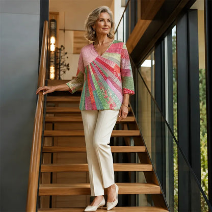 Genevielle - Texturovaná boho halenka