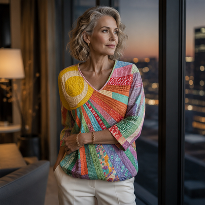 Genevielle - Texturovaná boho halenka