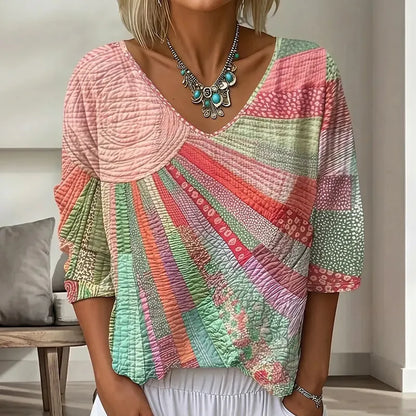 Genevielle - Texturovaná boho halenka
