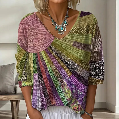 Genevielle - Texturovaná boho halenka