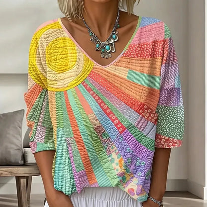 Genevielle - Texturovaná boho halenka