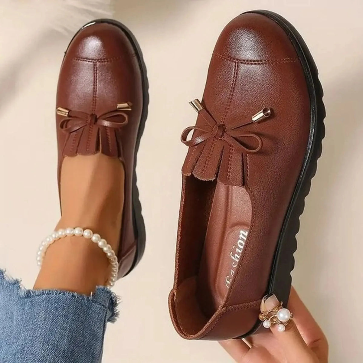 Kyla - Polstrované mokasíny na platformě