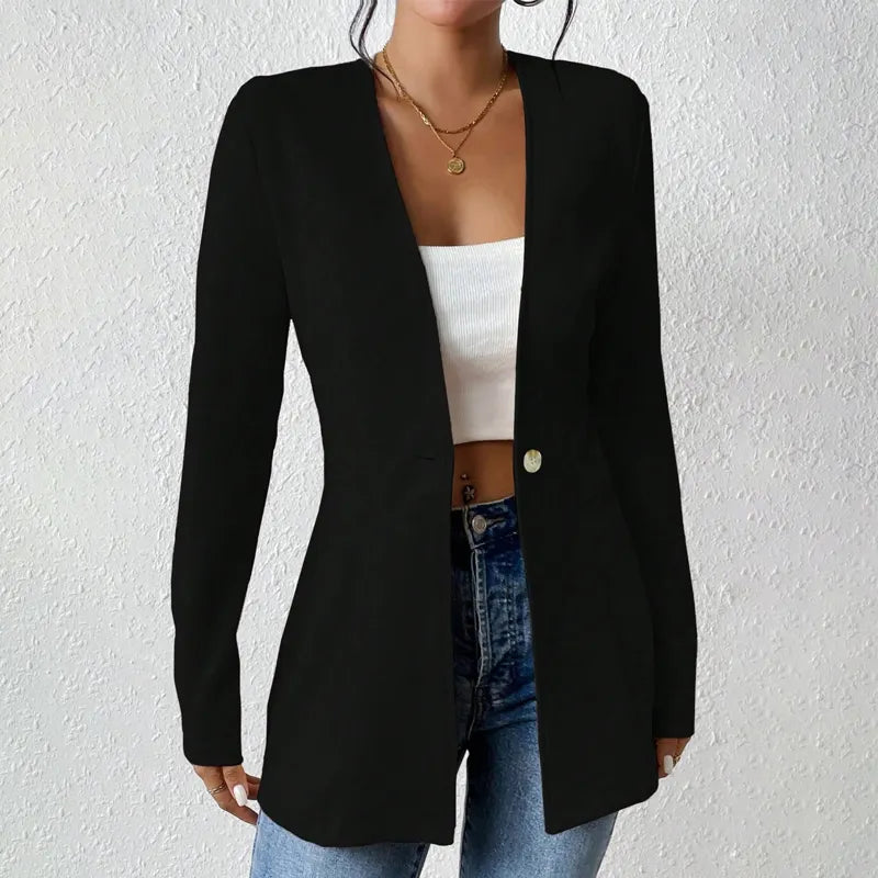 Alivienne - Vypasovaný blazer na jeden knoflík