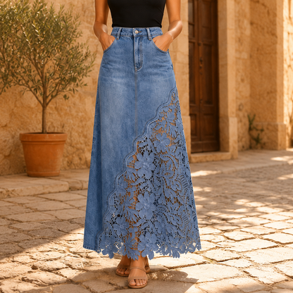 Faelyn - elegantní maxi sukně s vysokým pasem