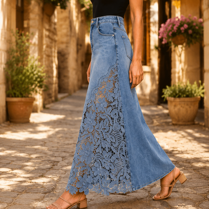 Faelyn - elegantní maxi sukně s vysokým pasem