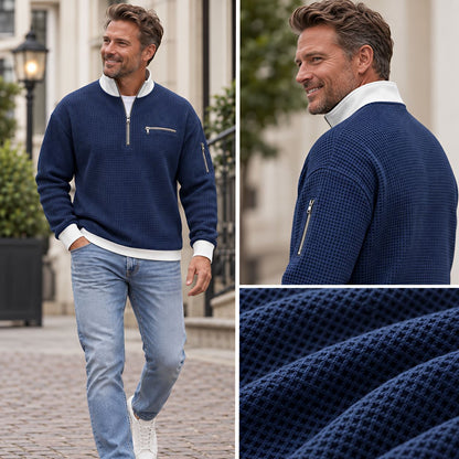 Brice - Texturovaný svetr na 1/4 zip