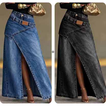 Anella - Maxi sukně s opraným vintage vzhledem