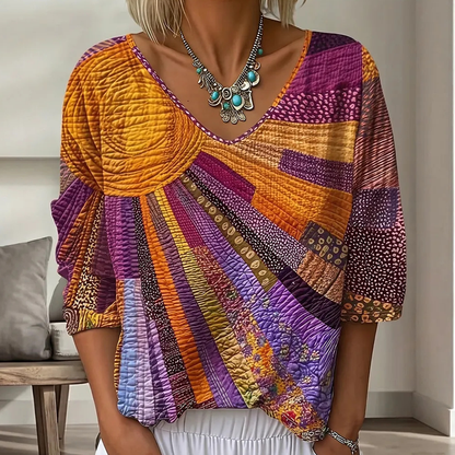 Genevielle - Texturovaná boho halenka